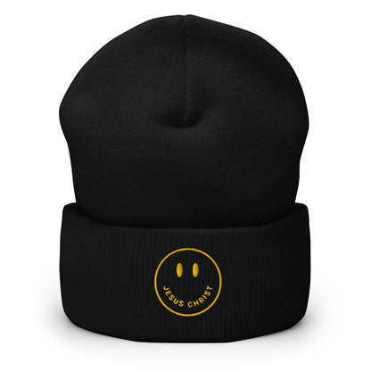 Smiley face Cuffed Beanie